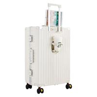 多功能行李箱水杯架拉杆箱充电铝框旅行箱静音万向轮男女皮箱