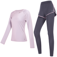 骆驼 CAMEL【长袖+长裤】运动套装女秋季弹力修身显瘦服跑步瑜伽服套装