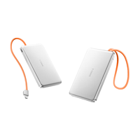 图拉斯 TORRAS充电宝【小巧薄款丨自带闪充线】超快充22.5W大功率适用苹果iPhone手机10000毫安华为大容量 【Type-C口】苹果16/15/安卓通用丨白色 合金外壳·耐刮花【请·核对正确型号 【冰瓷白】1万毫安·自带19cm线