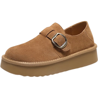 百丽（Belle）吴千语同款雪顶咖啡勃肯鞋羊毛闪穿女鞋D1V1DDM5 棕色-单里 （勃肯鞋） 37 (235mm)