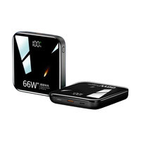 ENJOMAX【3C新国标丨德国芯片】66W超级快充电宝大容量自带线小巧便携移动电源2/5/80000毫安适用华为 至尊黑丨66W快充丨提速600% 型号：50000MH【自带双线丨德国芯片】