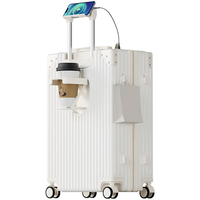 梵地亚（Vantiiear)拉杆箱万向轮耐磨抗摔行李箱24英寸男女大容量轻盈旅行箱军绿色升级版