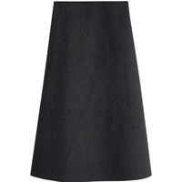 茵曼（INMAN）茵曼简约通勤黑色羊毛半身裙2025冬女装显瘦A字裙子 午夜黑 M