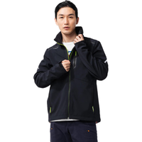 DECATHLON 迪卡侬 软壳衣男女加绒加厚秋冬户外防泼水帆船黑色S 4514139