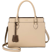 高尔夫（GOLF）手提包女牛皮包包女包时尚单肩斜挎包女友礼盒套装 卡其杏礼盒套装