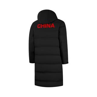 李宁荣耀系列长款羽绒服男女2025连帽冬季鸭绒运动服