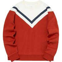 鸿星尔克卫衣女秋冬女士运动休闲复古学院风红色卫衣套头上衣女装