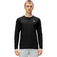 卡尔美（KELME）运动长袖T恤棉感速干衣跑步足球训练长T运动服 玛瑙黑 L 