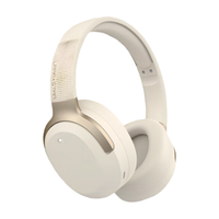 漫步者 空间音频 头戴式无线蓝牙降噪耳机  云岩白色 有线充电