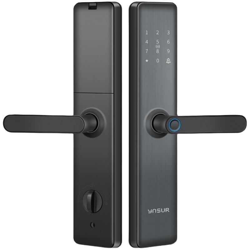 因硕 T11 家用智能门锁 黑色