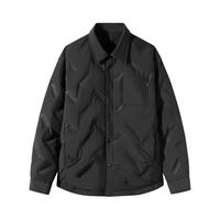 【衬衫式】GXG男装 满身压印轻薄羽绒服男保暖通勤外套 24冬