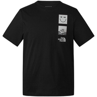 北面(The North Face)短袖T恤男女同款笑脸印花宽松透气休闲半袖24春夏|8AUY QLI/白色 S/165