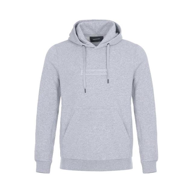 限尺码：PeakPerformance 经典百搭 男士浅灰色加绒套头卫衣