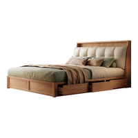 Morelax全实木储物床橡木主卧室小户型北欧原木风榻榻米床高箱收纳抽屉床 实木床(支持皮颜色) 1800mm*2000mm箱体结构