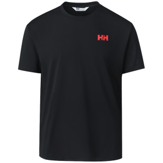 HELLY HANSEN, H/H海丽汉森hh25夏新款日常休闲速干防晒弹力图案印花短袖T恤 黑色 XL