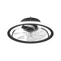 雷士 NVC Lighting风扇灯卧室舒适光吊扇灯北欧现代客厅餐厅隐形遥控电扇吊灯 皎月白-舒适风丨36W三色光丨安静运行