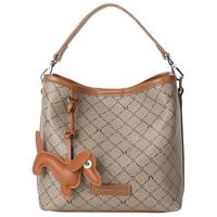 包包女复古老花水桶包通勤百搭手提包休闲单肩包百搭斜挎包女包