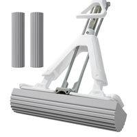 LYNN免手洗海绵拖把懒人胶棉吸水拖布拖地墩布家用一拖净共2个拖头 【双重挤水】胶棉拖把 共2头