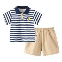 纤丝鸟 透气凉爽 儿童短袖短裤套装