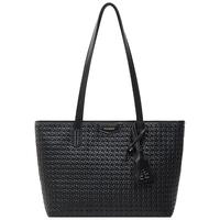 天美意（TEENMIX）托特包牛皮大容量女包高级感通勤电脑包女士轻奢手提腋下单肩包女 黑色