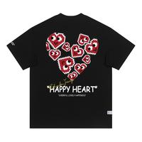  CHARLES JANG'S HAPPY HEART/查尔斯桃心 纯棉 男士短袖T恤