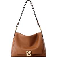 FION 菲安妮 叠叠包头层牛皮23托特包通勤单肩包hobo包女包