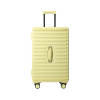 美旅方糖箱 出差旅游拉杆箱铝框包边旅行箱大容量家庭行李箱 ND3 香茶黄-25寸 25英寸