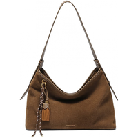  BeLLE/百丽 复古绒面 女士单肩包  大包 啡色