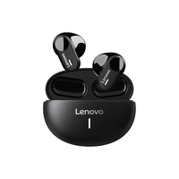 Lenovo 联想 plus会员：Lenovo 无线蓝牙耳机半入耳式 迷你运动跑步音乐高音质降噪耳机超长续航  LP19黑
