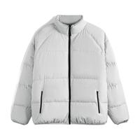 2023冬季休闲简约面包服保暖立领短羽绒服男外套鸭绒