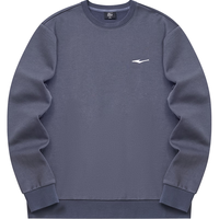 鸿星尔克卫衣男2024秋季休闲套头衫长袖打底衫加绒加厚运动上衣无帽