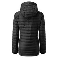 Rab 睿坡 女士700篷连帽疏水保暖透气户外抗寒登山羽绒服413g QDB-13 曜黑色 10