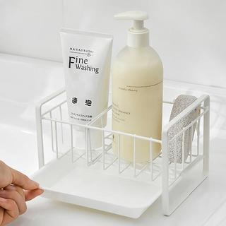欧润哲 沥水收纳架自由调节水槽台面清洁海绵抹布架子厨房卫浴置物架
