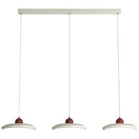 箭牌餐厅吊灯现代简约长条中古法式奶油风飞碟餐桌灯饭厅中山灯具