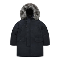 Covernat羽绒服款防风防水可拆貉子毛领冬中长外套CO2204DP17