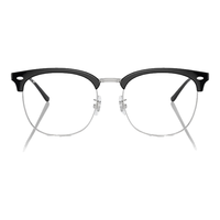 雷朋（RayBan）光学镜架方形黑框半框近视眼镜框0RX7318D 2000 2000黑色配银色镜框