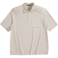 太平鸟男装休闲polo衫时尚户外翻领短袖夏季男士宽松质感 灰绿色第一批(阔型) XL