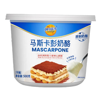 琪雷萨意大利马斯卡彭奶酪芝士提拉米苏蛋糕冰淇淋家用烘焙材料 【国产】妙可蓝多马斯卡彭500g
