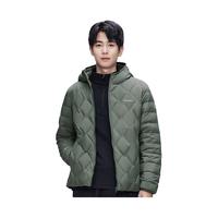 波司登(BOSIDENG)秋冬轻薄羽绒服男短款保暖外套便携收纳B30131023 橄榄军绿4343 180/96A