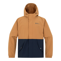 Jack Wolfskin狼爪冲锋衣男秋季户外运动防风防水透气登山野营夹克连帽外套 1134-5601/栗棕色 L 180/100A