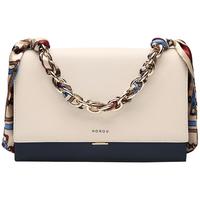 HONGU 红谷 女士牛皮单肩包 礼盒款 米白色 中号