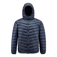 君羽户外羽绒服款超轻鹅绒服800蓬松度白鹅绒连帽羽绒夹克F52141 宝蓝-男款 XL