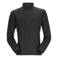 Rab睿坡男士运动登山速干防风透气套头式软壳衣轻薄外套 QWS-59 灰黑色EBG S