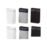 佐丹奴【六条装】内裤男装纯棉底裤品牌宽橡筋腰三角内裤18174014 40黑/深花灰/中花灰 XXL