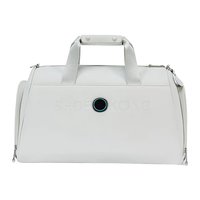 根元智能运动包超纤皮包大容量男旅行包短途出差行李包斜手提挎包 智能运动包 灰白色 21L【尼龙简版】