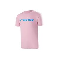 VICTOR羽毛球服女款训练比赛快干透气运动短袖T恤文化衫
