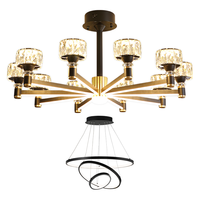 雷士 NVC Lighting吊灯美式轻奢水晶客厅大灯LED米家智能卧室灯 灯具套餐厅灯饰全屋 【3室2厅A】10头+星梦餐吊