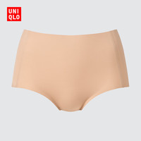 优衣库女装AIRism无痕短裤/空气衣高腰三角内裤25秋冬479197 34 驼色 XL