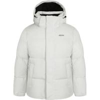 NEPA耐葩秋冬男女同款鹅绒羽绒服防风可脱卸帽外套7IF2021 米白 160/84A