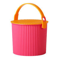 利快 收纳桶日本进口儿童玩具桶多功能储物桶大容量水桶凳子带盖 【4L】